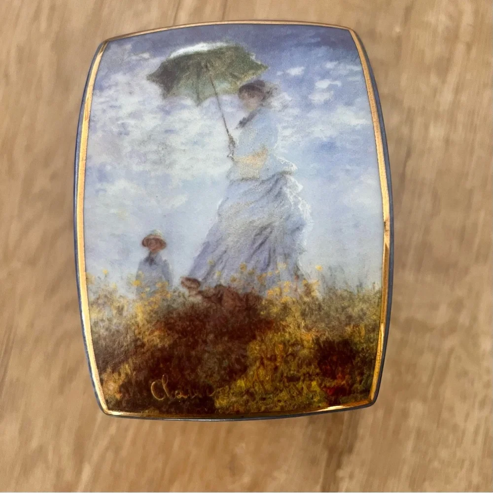 GOEBEL 'CLAUDE MONET' PORCELAIN TRINKET / JEWELRY BOX - ARTIS‎ ORBIS GERMANY VTG